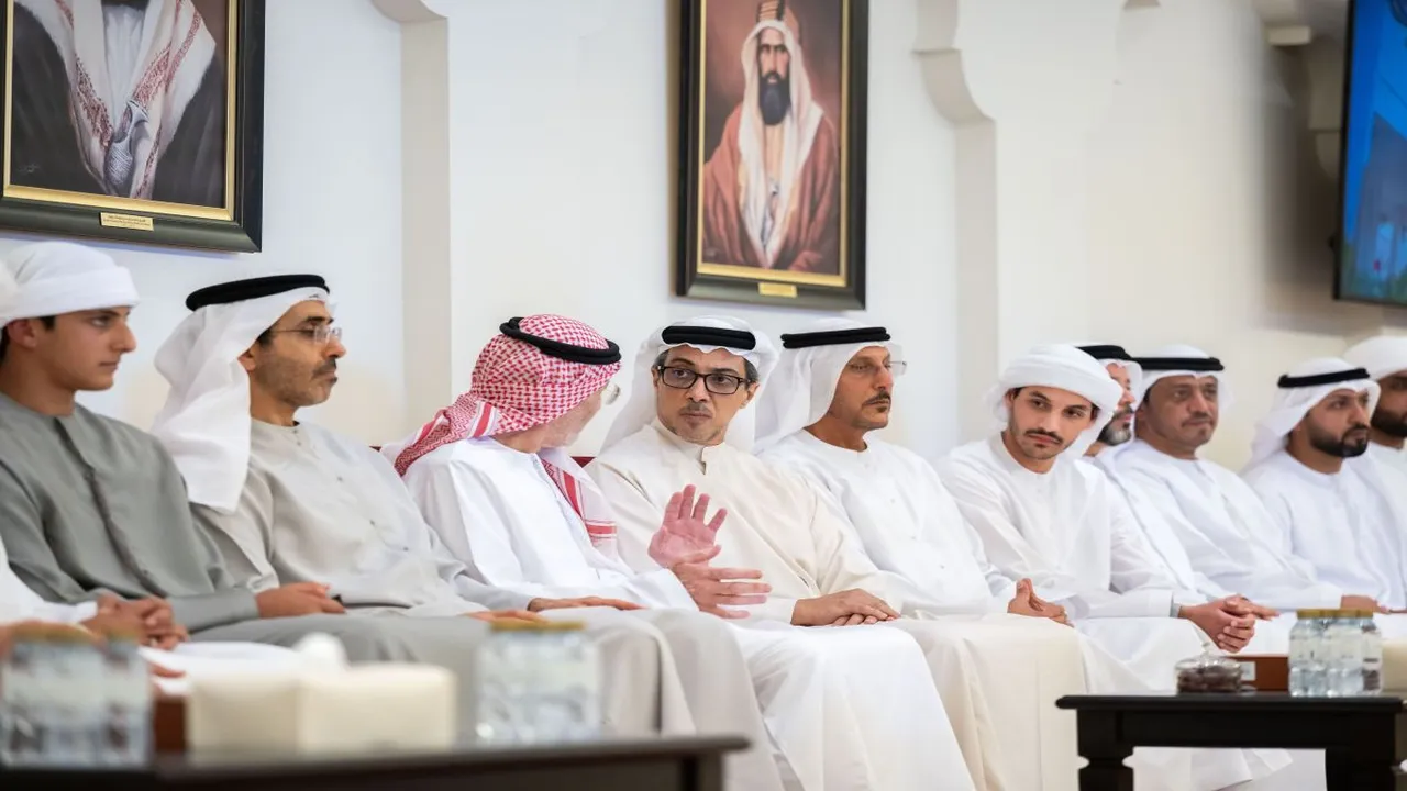 منصور بن زايد يبعث برقية تعزية في وفاة محمود أحمد القيسية